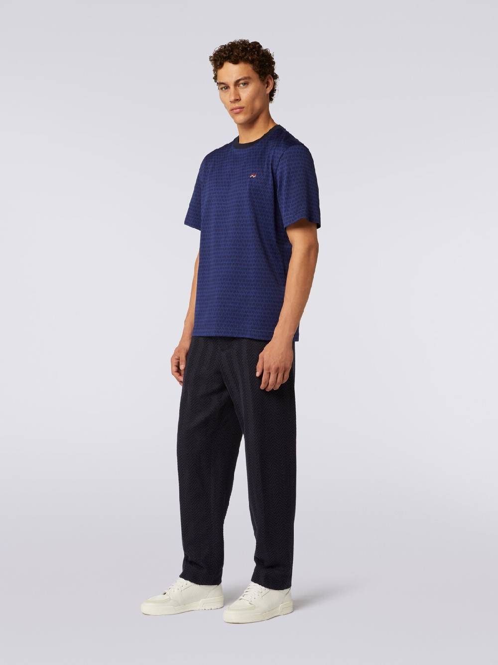 Missoni T-shirt girocollo in cotone con ricami Fino al 60% di sconto