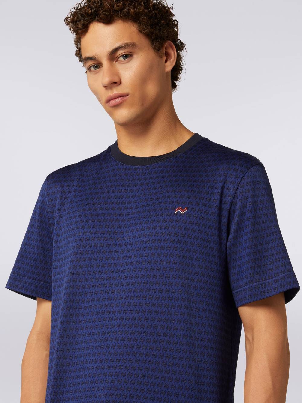 Missoni T-shirt girocollo in cotone con ricami Fino al 60% di sconto