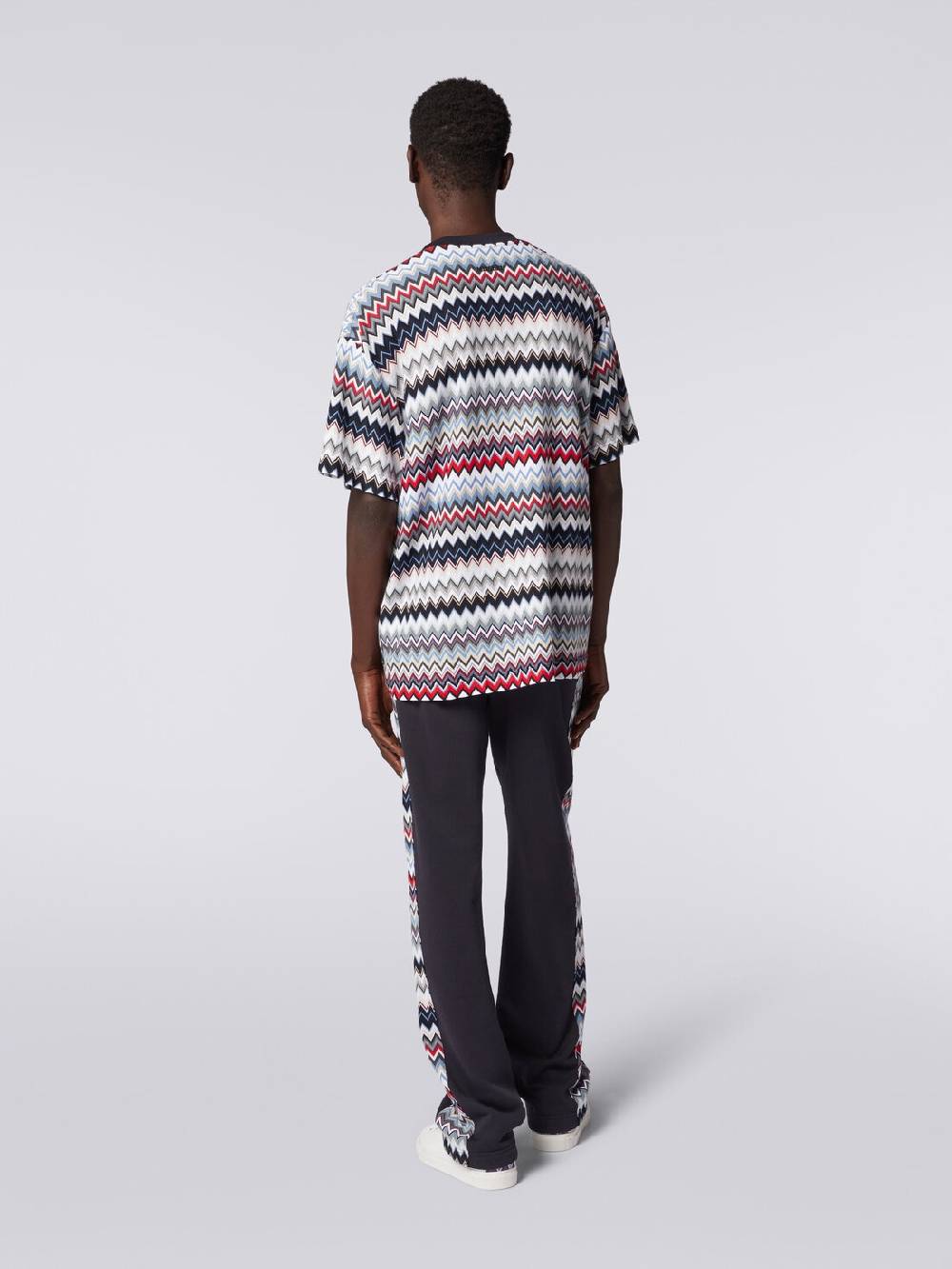 Missoni T-shirt girocollo in cotone zig zag Offerta speciale della fabbrica