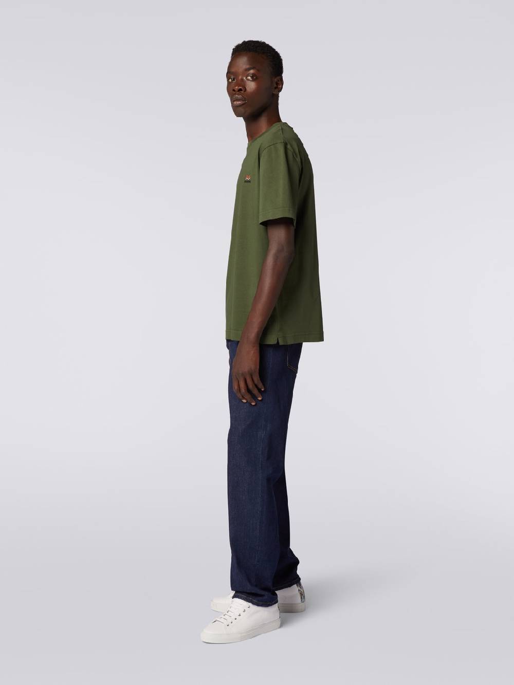 Missoni T-shirt girocollo in cotone con ricamo e logo Sostegno trimestrale