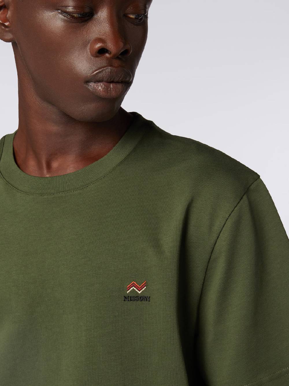 Missoni T-shirt girocollo in cotone con ricamo e logo Sostegno trimestrale