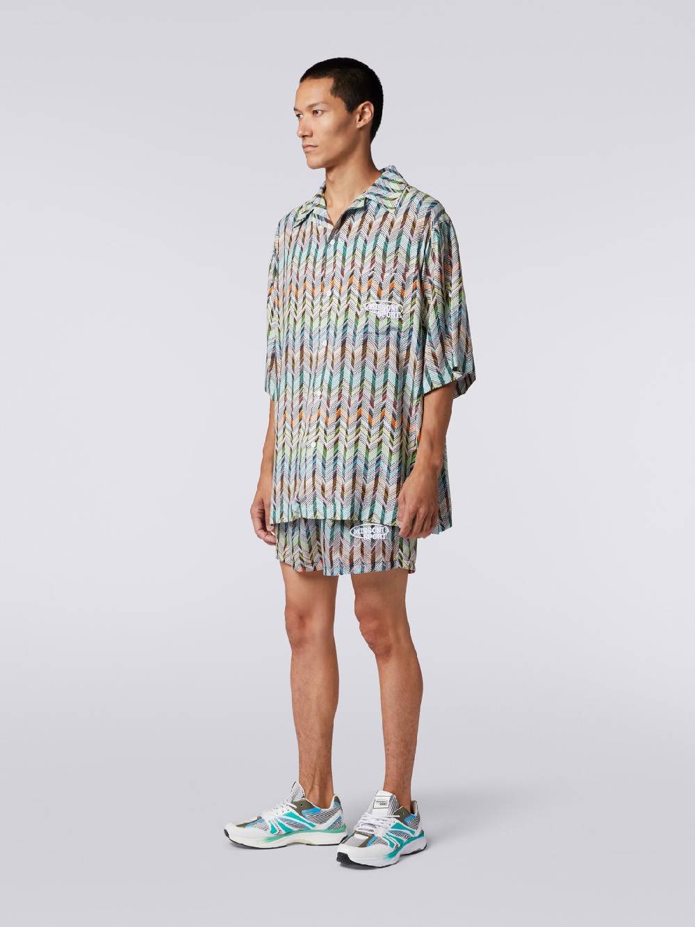 Missoni Boxer mare in nylon stampato con logo Limitato a 3 giorni