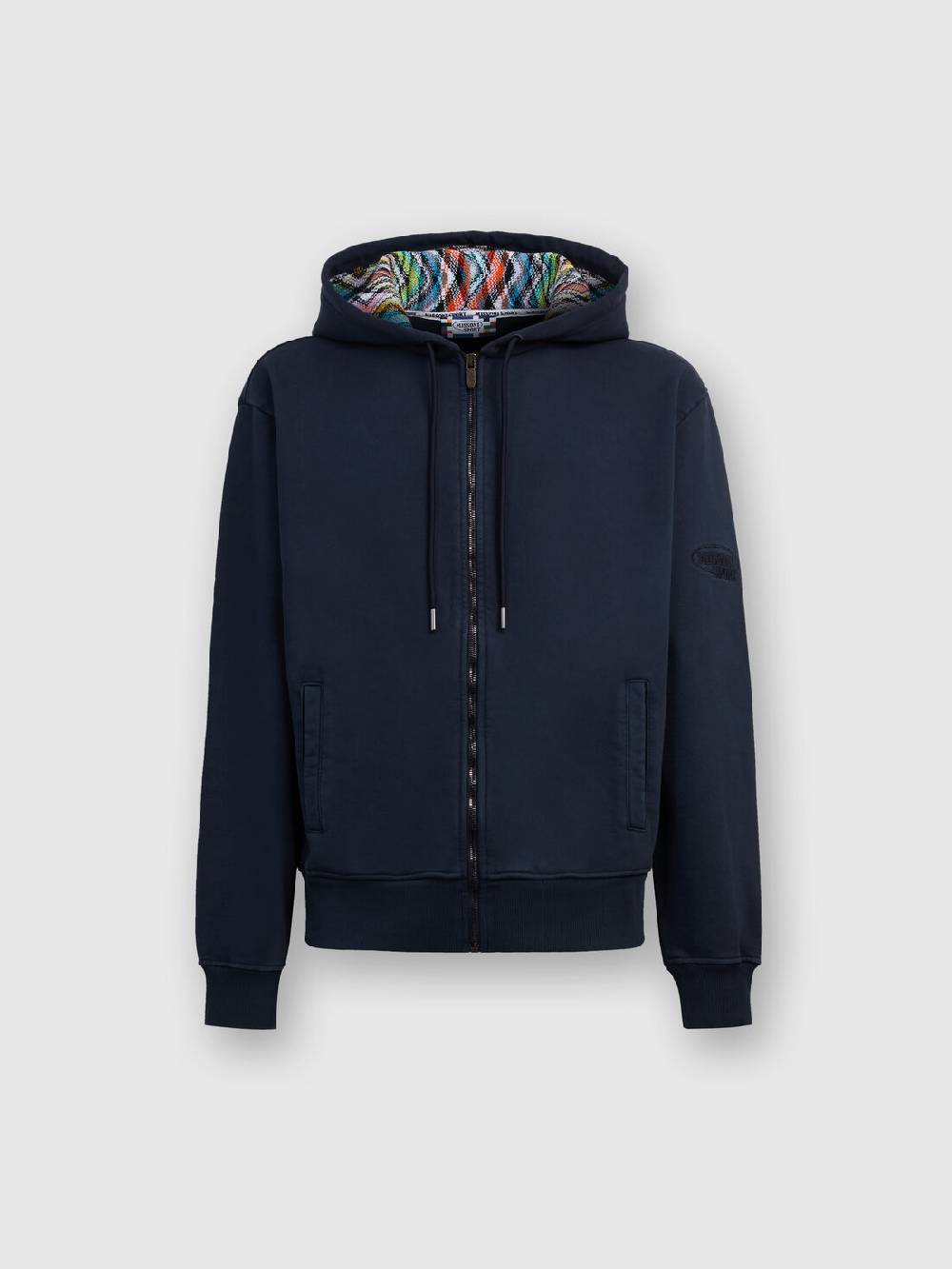 Missoni Cardigan in felpa di cotone con cappuccio foderato in maglia Duty-free