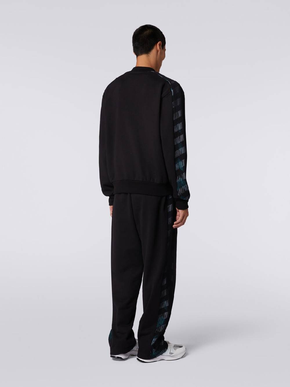 Missoni Cardigan in felpa di cotone con dettagli in maglia zig zag 50% di sconto per tempo limitato