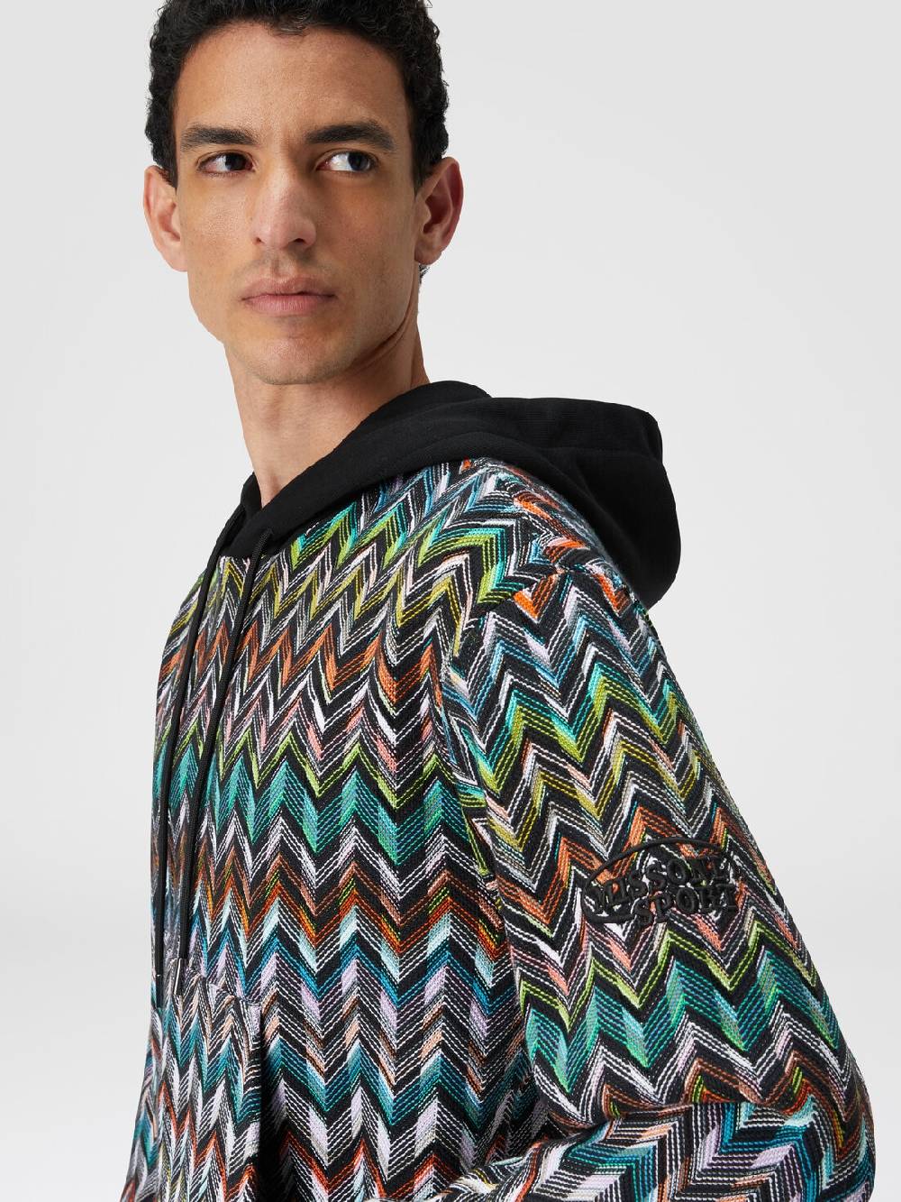 Missoni Felpa con cappuccio in maglia zig zag Sconti questo mese