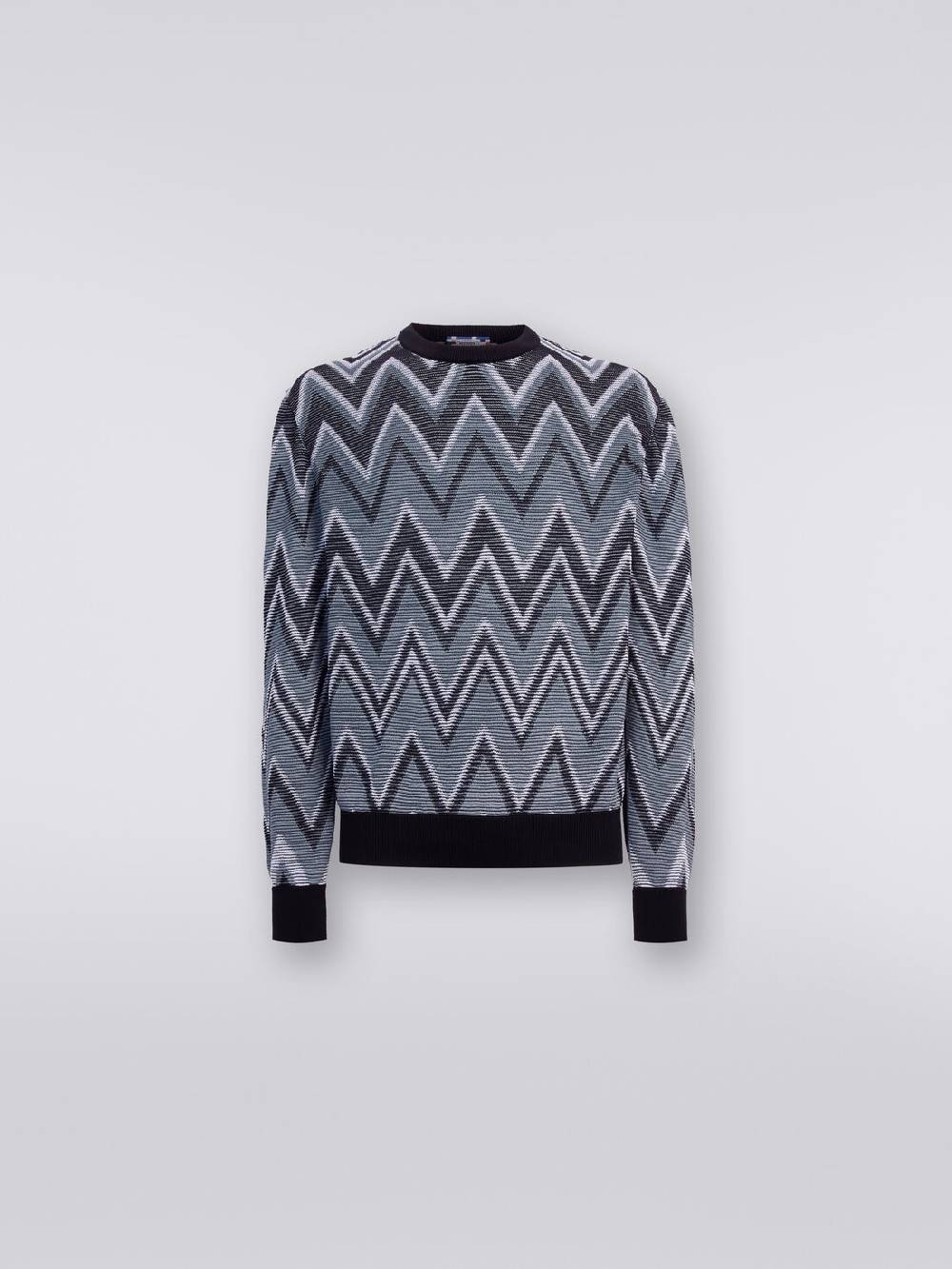 Missoni Pullover girocollo in cotone zig zag 2025