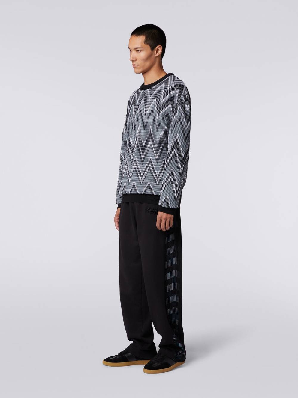 Missoni Pullover girocollo in cotone zig zag 2025