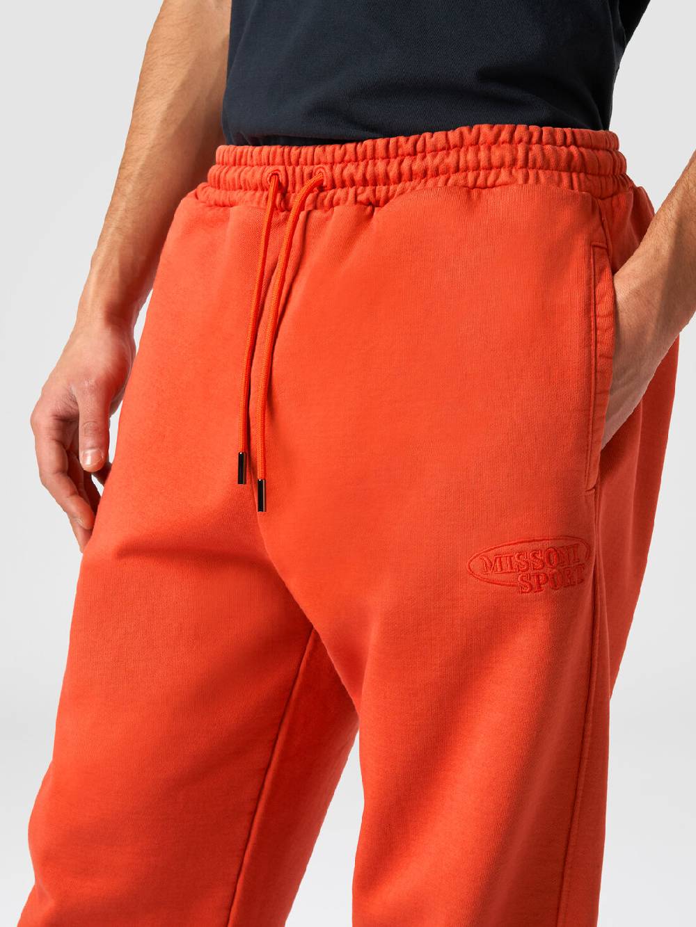 Missoni Pantaloni in felpa di cotone con logo Italy