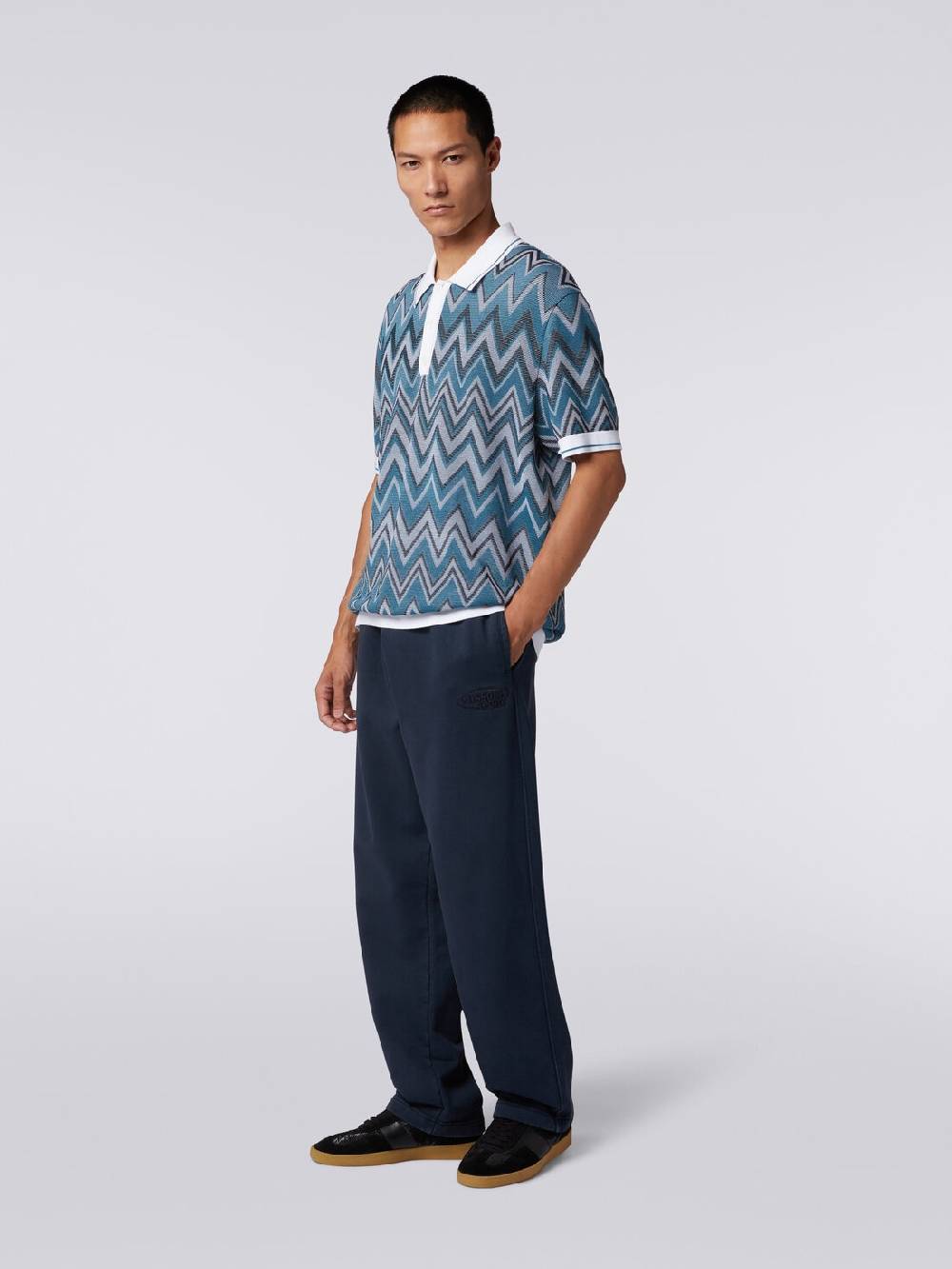 Missoni Pantaloni in felpa di cotone con logo Italia