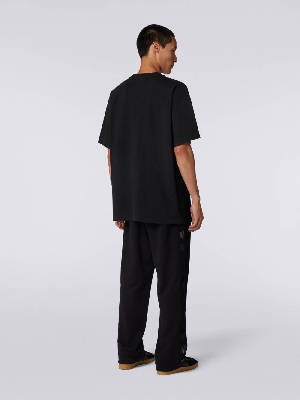 Missoni Pantaloni in felpa con logo e bande laterali in maglia Nuovo
