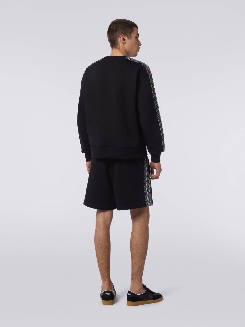 Missoni Shorts in felpa con logo e bande laterali in maglia Qualità