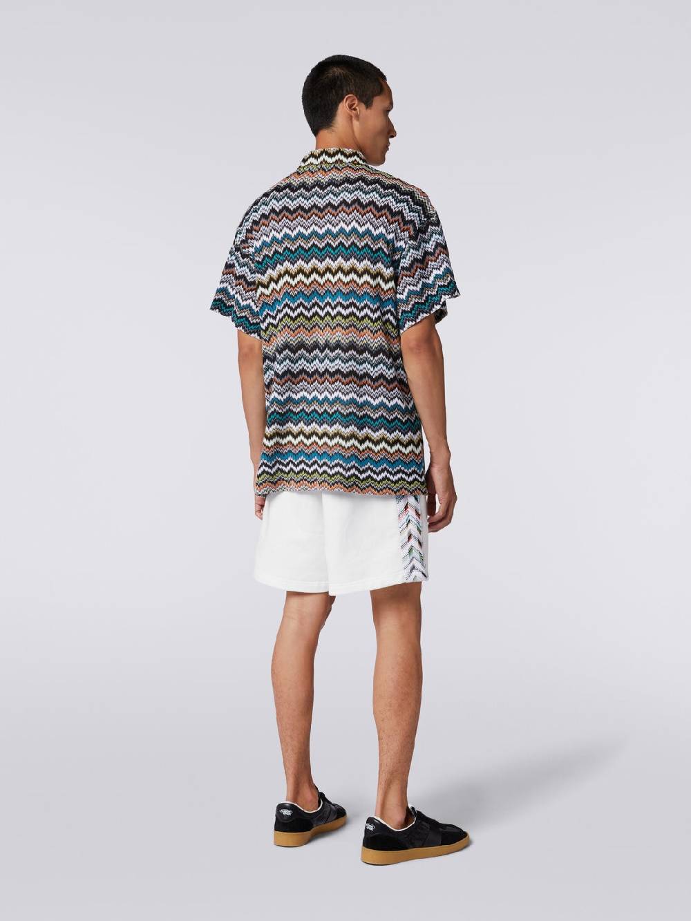 Missoni Polo in maglia di viscosa e cotone zig zag Promozione