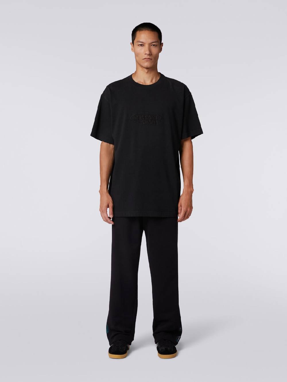 Missoni T-shirt girocollo in cotone con logo Spedizione Gratuita