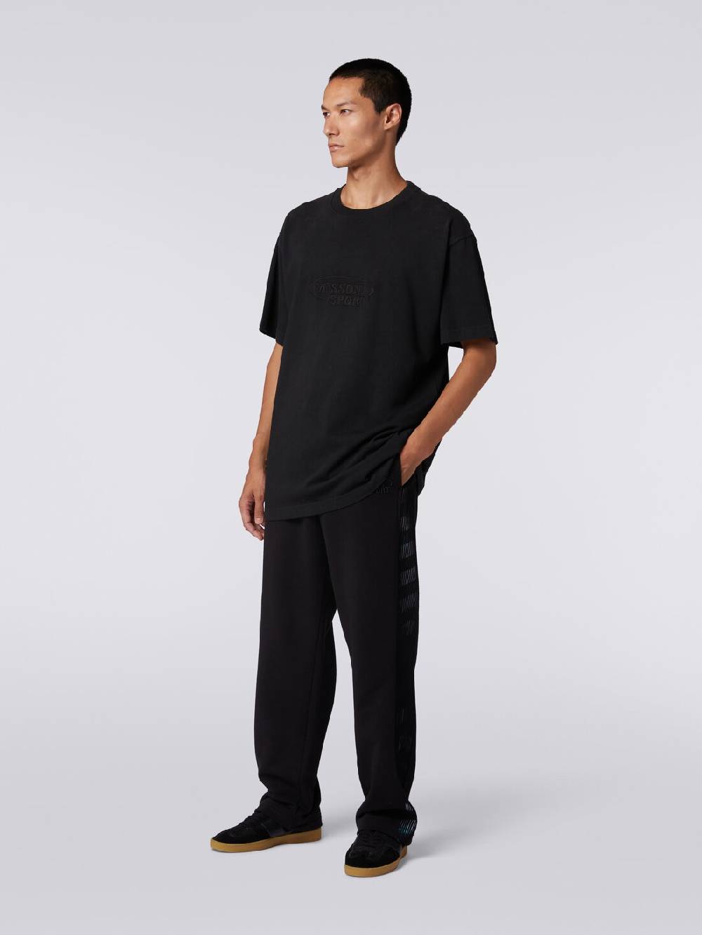 Missoni T-shirt girocollo in cotone con logo Spedizione Gratuita