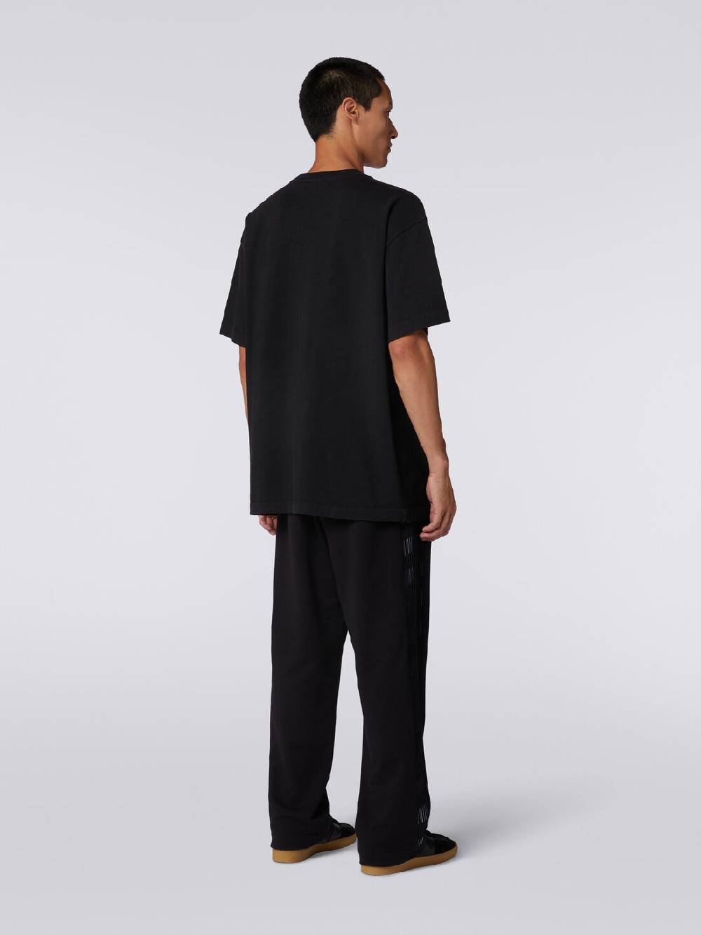 Missoni T-shirt girocollo in cotone con logo Spedizione Gratuita