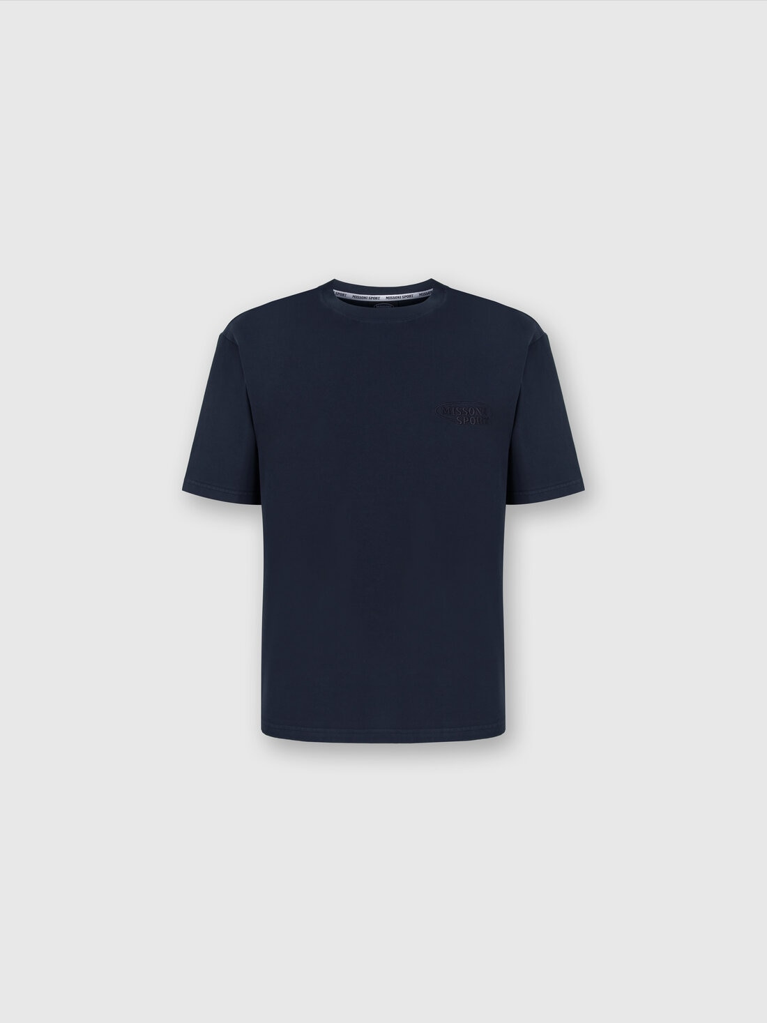 Missoni T-shirt girocollo in cotone con logo Pezzi Unici