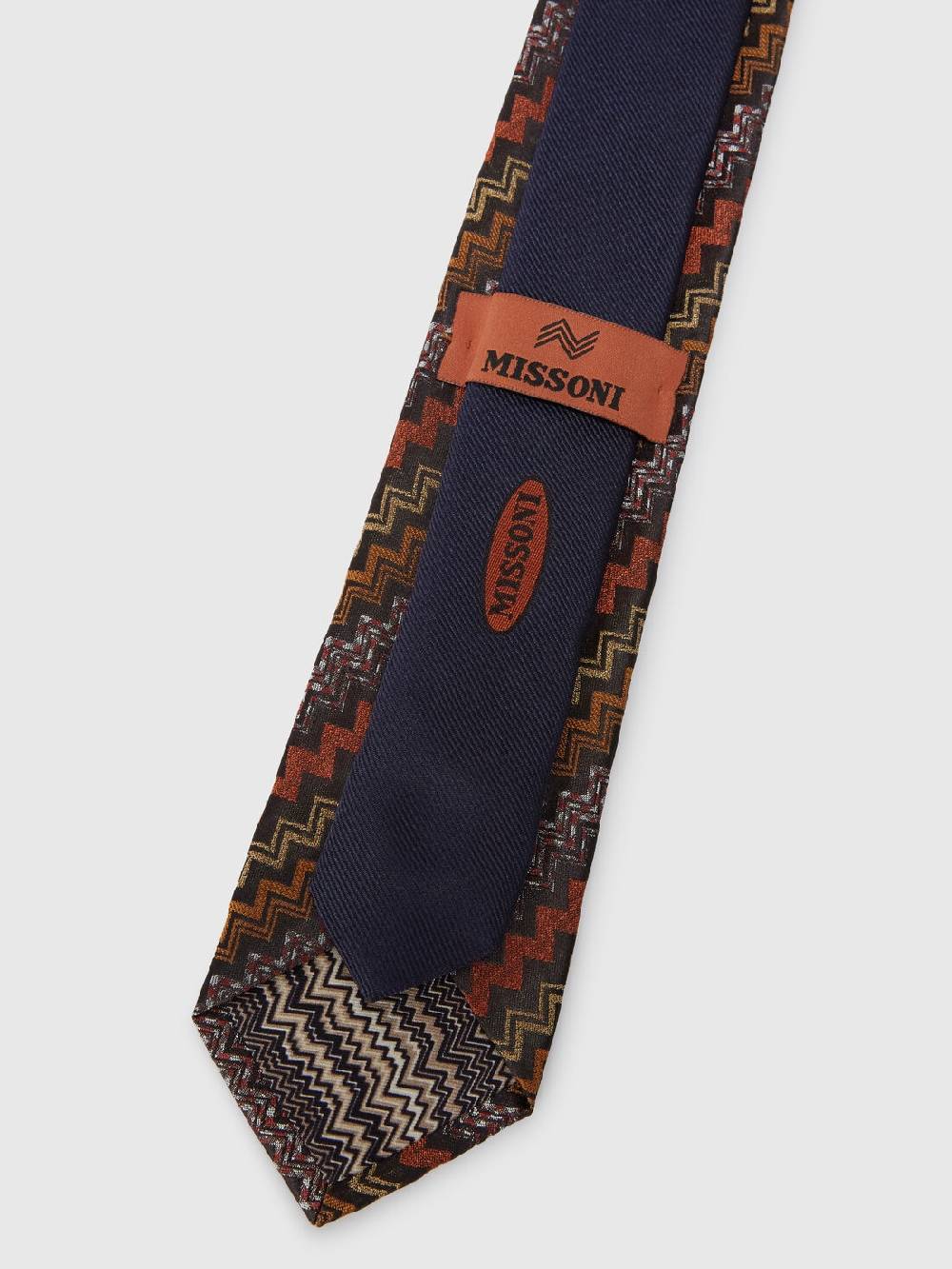 Missoni Cravatta in seta con motivo zig zag Fino Al -60%
