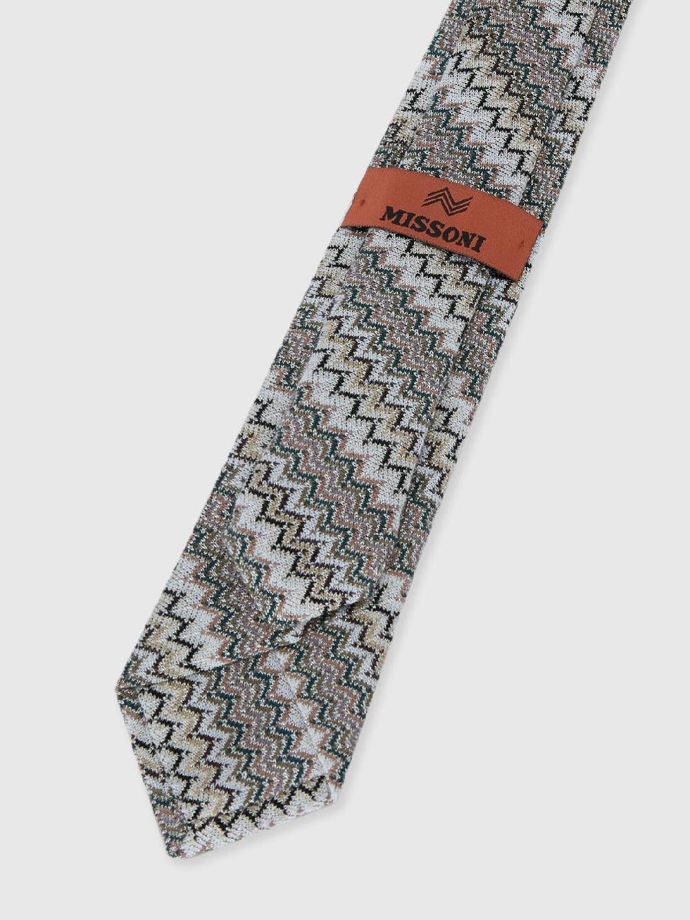 Missoni Cravatta in viscosa e cotone zig zag Sottocosto