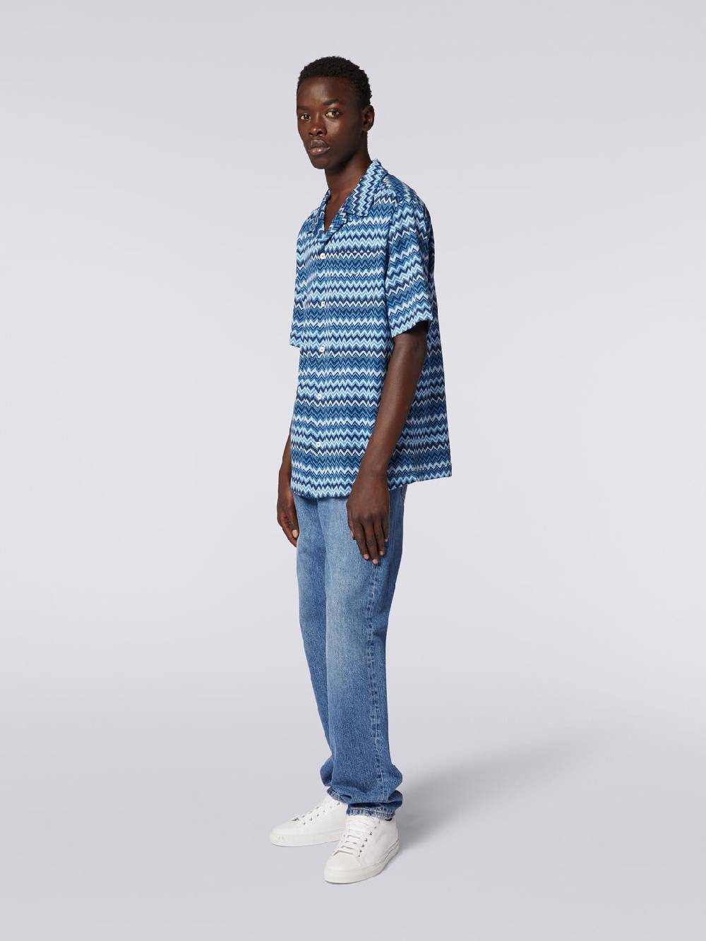 Missoni Camicia a maniche corte in jersey zig zag Hotsell