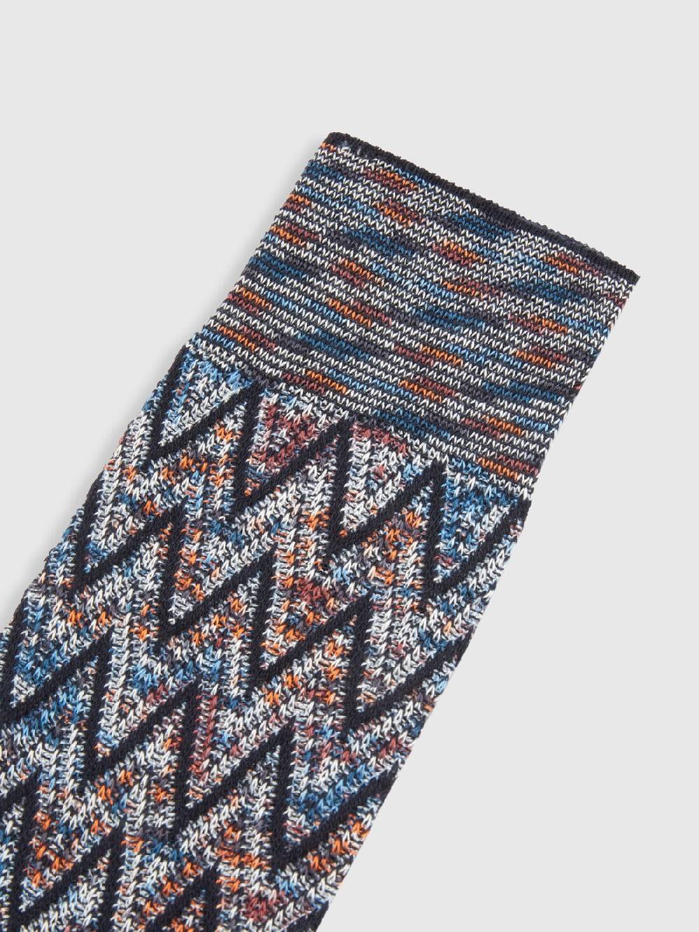 Missoni Calzini corti in misto cotone zig zag Vendita Economica
