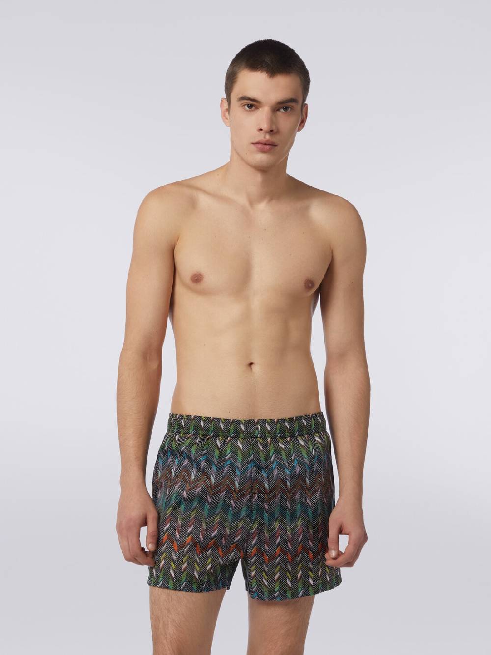 Missoni Boxer mare in nylon stampato con logo In Saldo