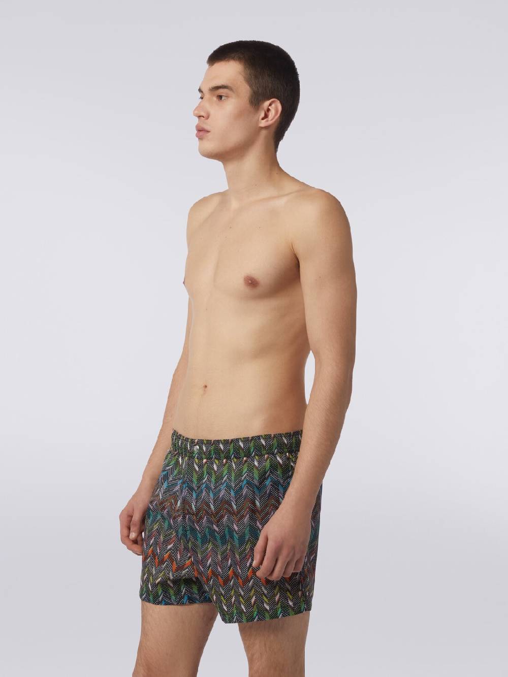 Missoni Boxer mare in nylon stampato con logo In Saldo