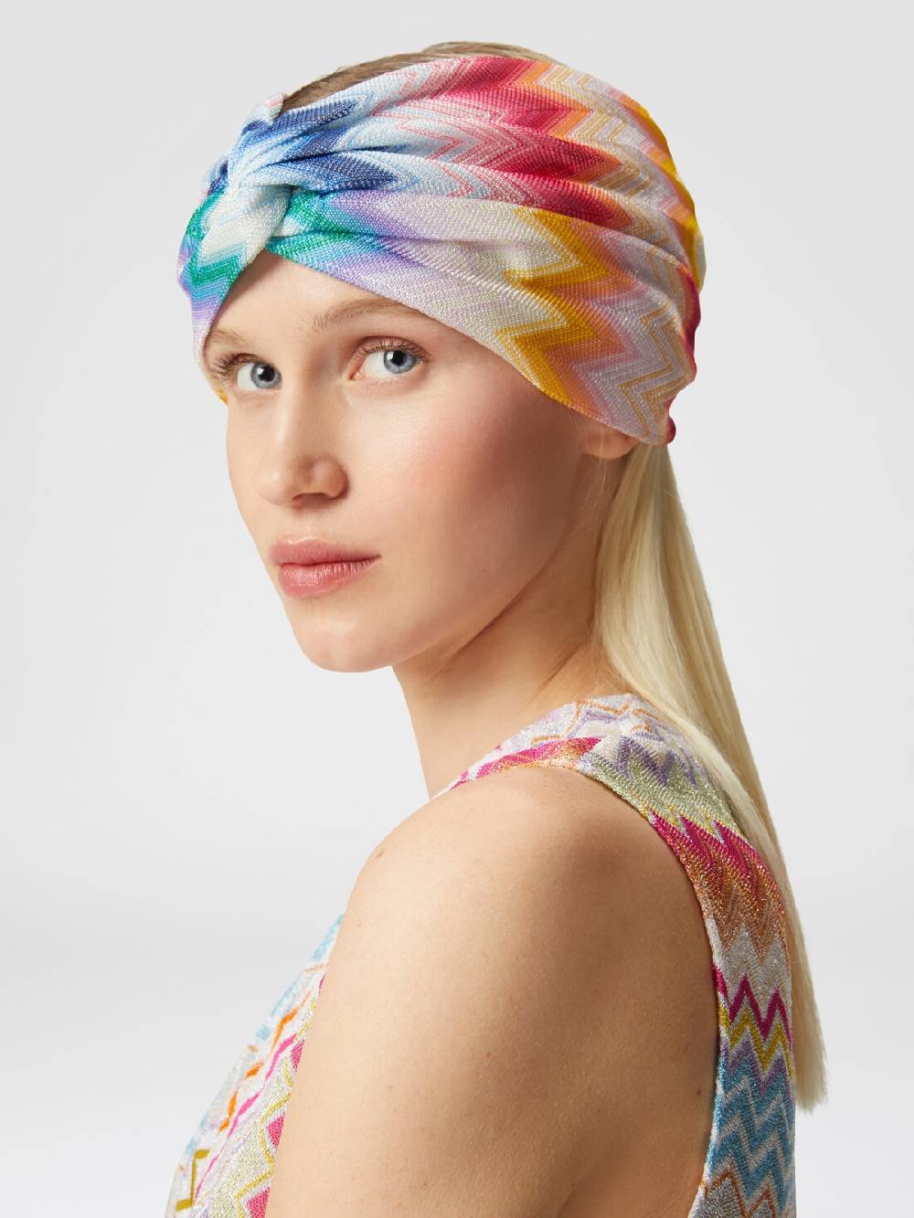 Missoni Fascia in viscosa lamé chevron Nuova