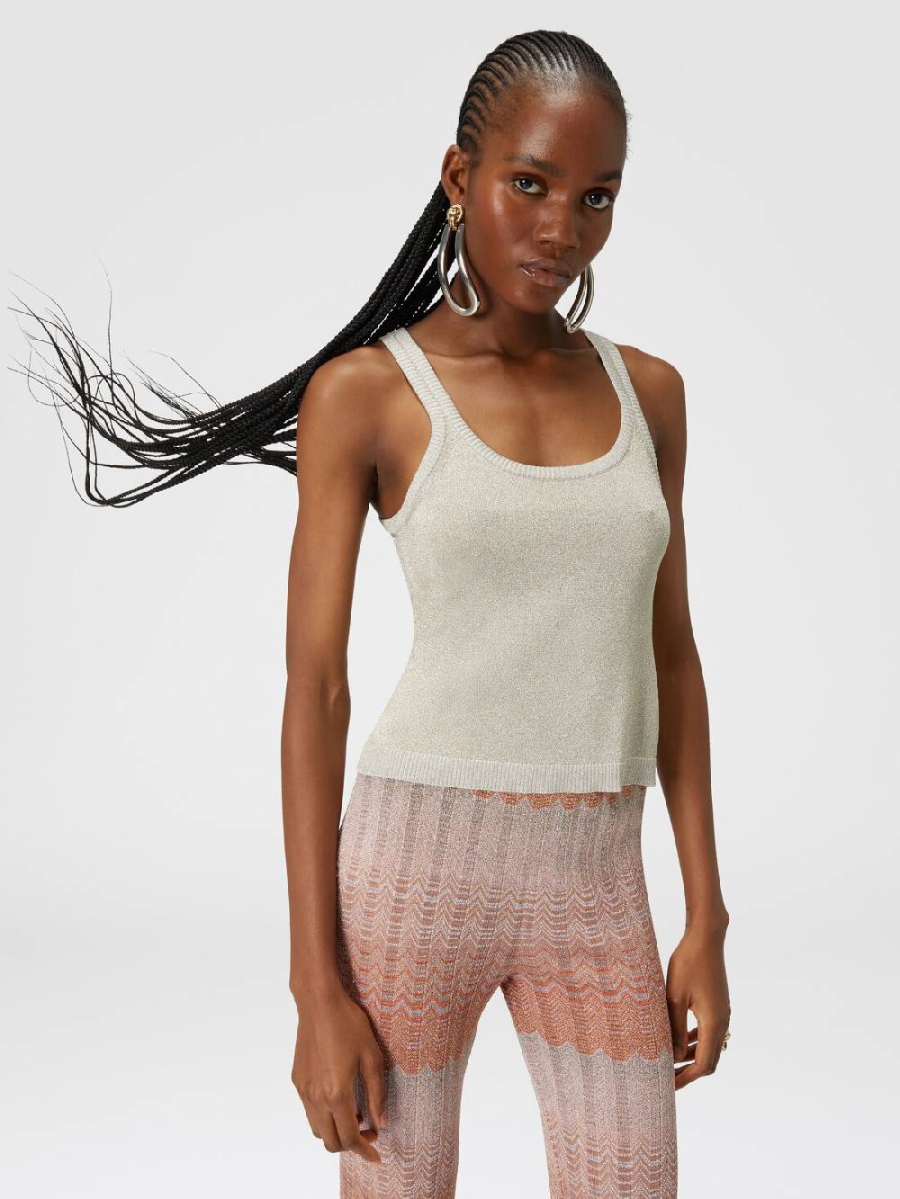 Missoni Canottiera in viscosa effetto glitter Sconto di tempo limitato