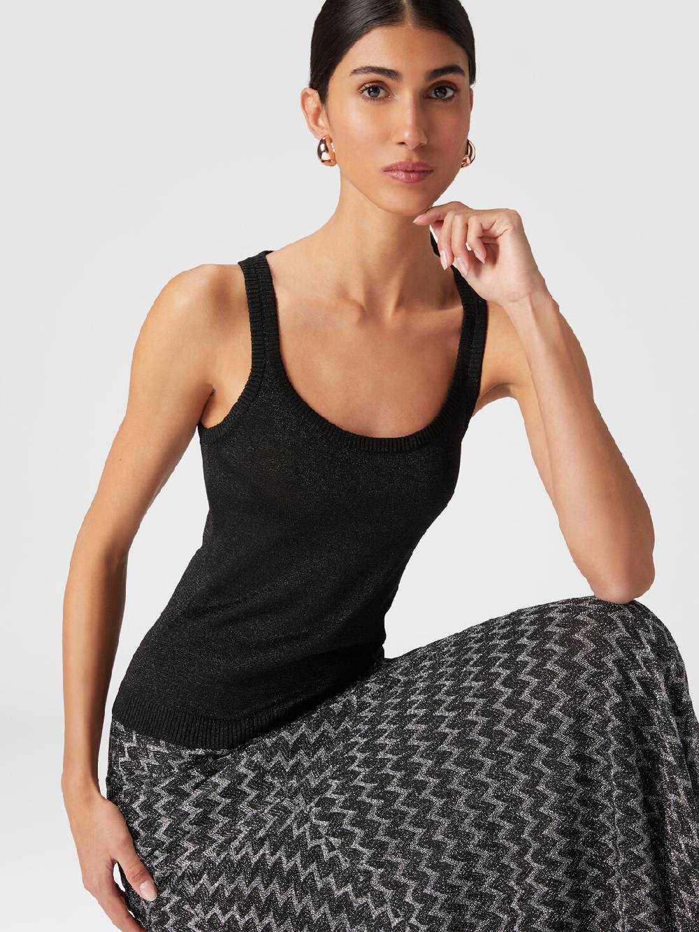 Missoni Canottiera in viscosa effetto glitter Negozio online di fabbrica