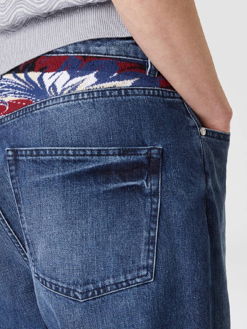 Missoni Cinque tasche in denim con inserto in maglia motivo Venezia Offerta speciale