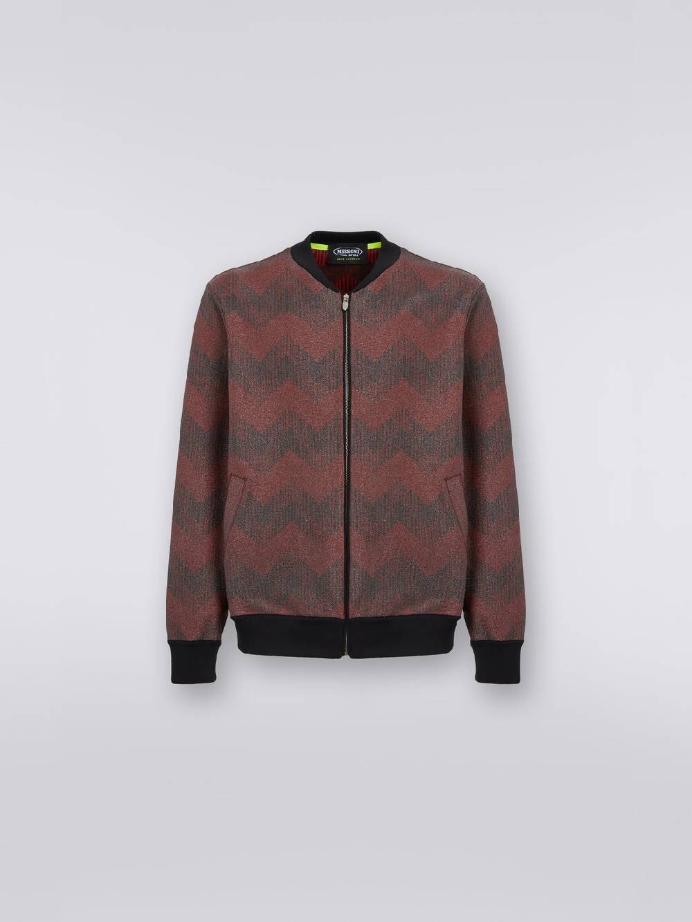 Missoni Bomber in misto cotone zig zag in collaborazione con Mike Maignan Comprare a buon mercato