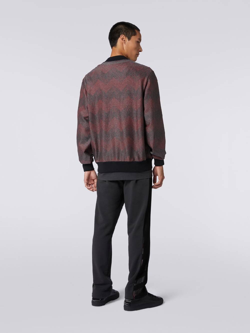 Missoni Bomber in misto cotone zig zag in collaborazione con Mike Maignan Comprare a buon mercato