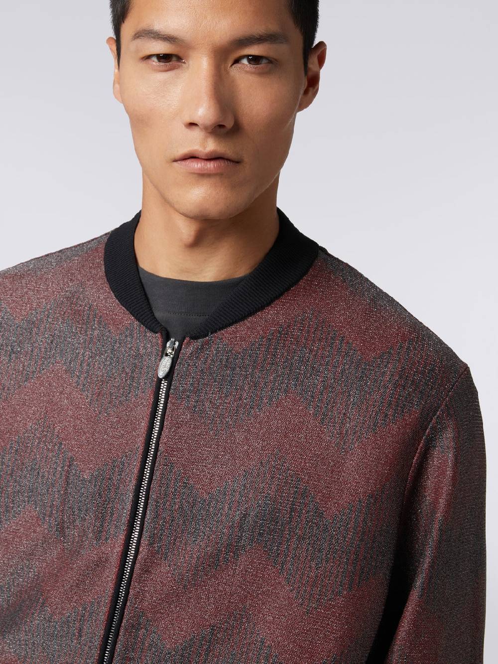 Missoni Bomber in misto cotone zig zag in collaborazione con Mike Maignan Comprare a buon mercato