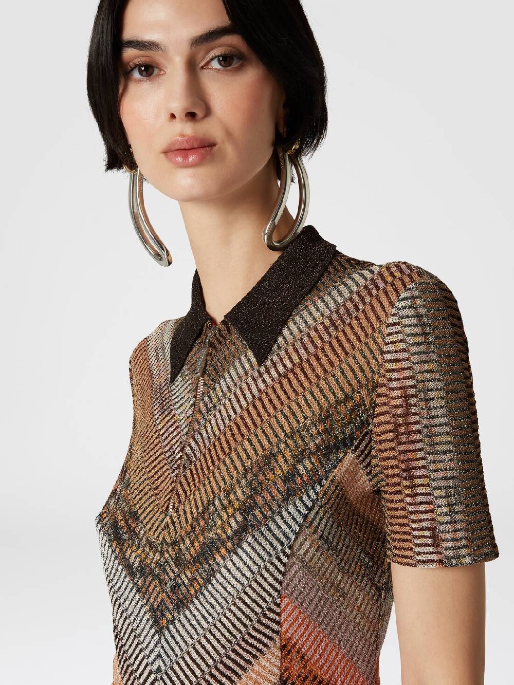 Missoni Polo in maglia lamé a maniche corte Fornitura limitata