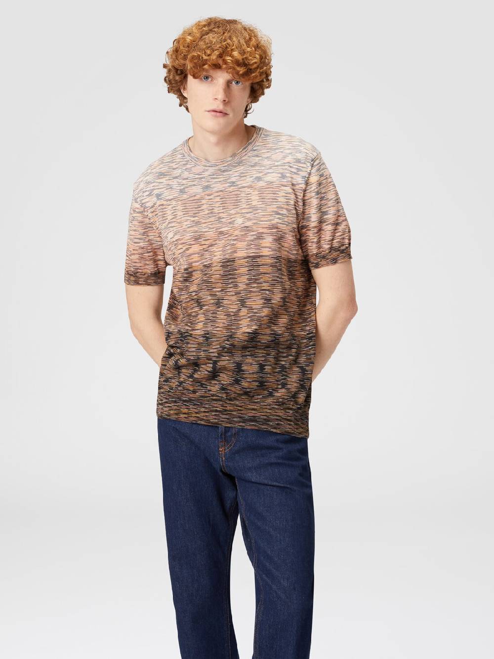 Missoni T-shirt in maglia fiammata di cotone Black Friday