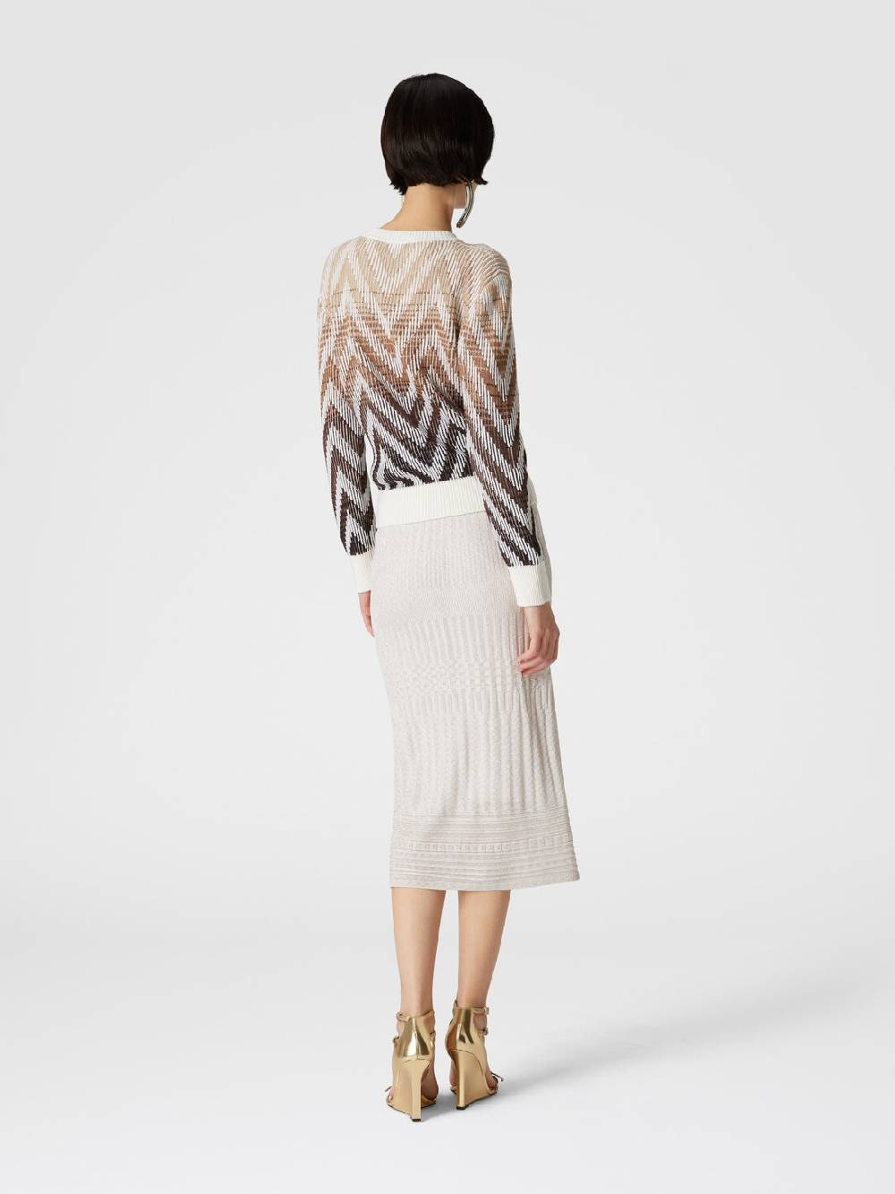 Missoni Gonna midi in viscosa lamé multilavorazione Cyber Monday