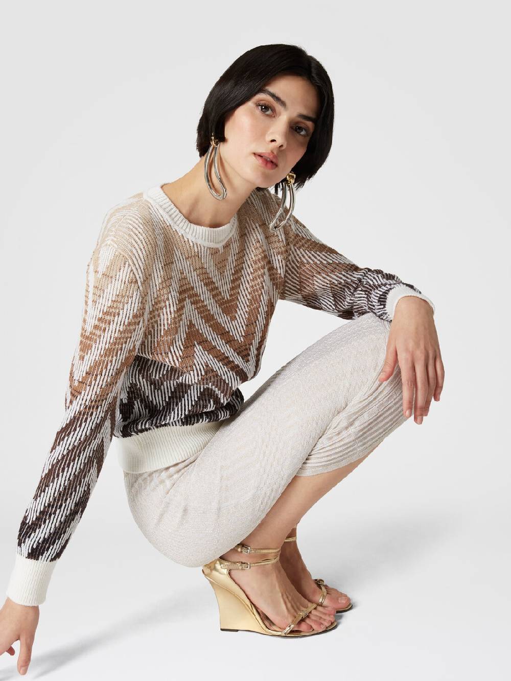 Missoni Gonna midi in viscosa lamé multilavorazione Cyber Monday