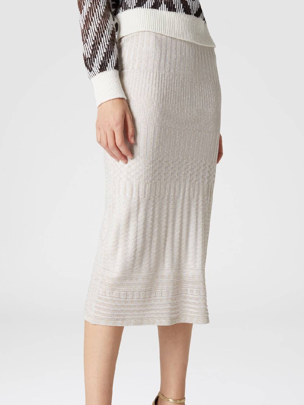 Missoni Gonna midi in viscosa lamé multilavorazione Cyber Monday