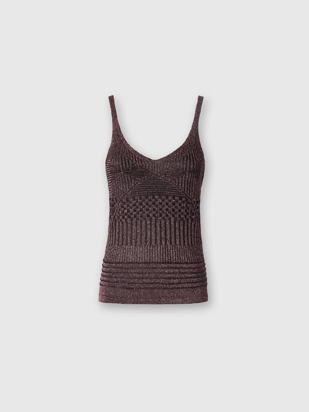 Missoni Canottiera in viscosa multilavorazione lamé Offerta natalizia