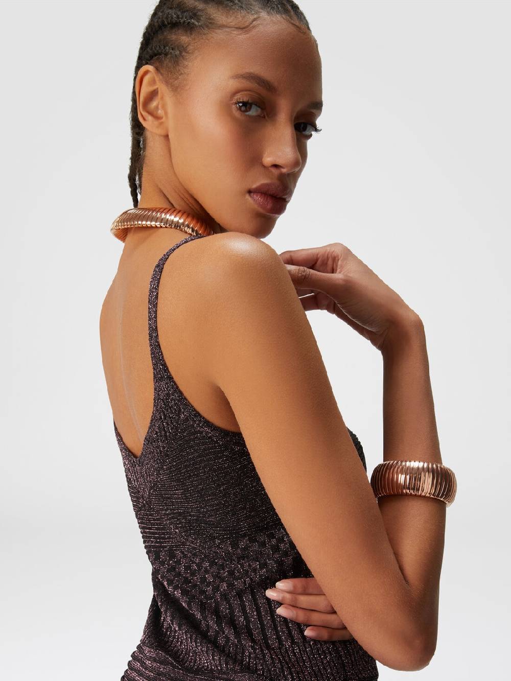 Missoni Canottiera in viscosa multilavorazione lamé Offerta natalizia