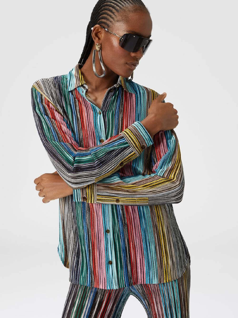Missoni Camicia in maglia a costine fiammata lamé Offerta Pasqua
