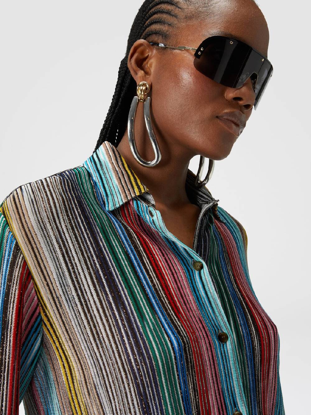 Missoni Camicia in maglia a costine fiammata lamé Offerta Pasqua
