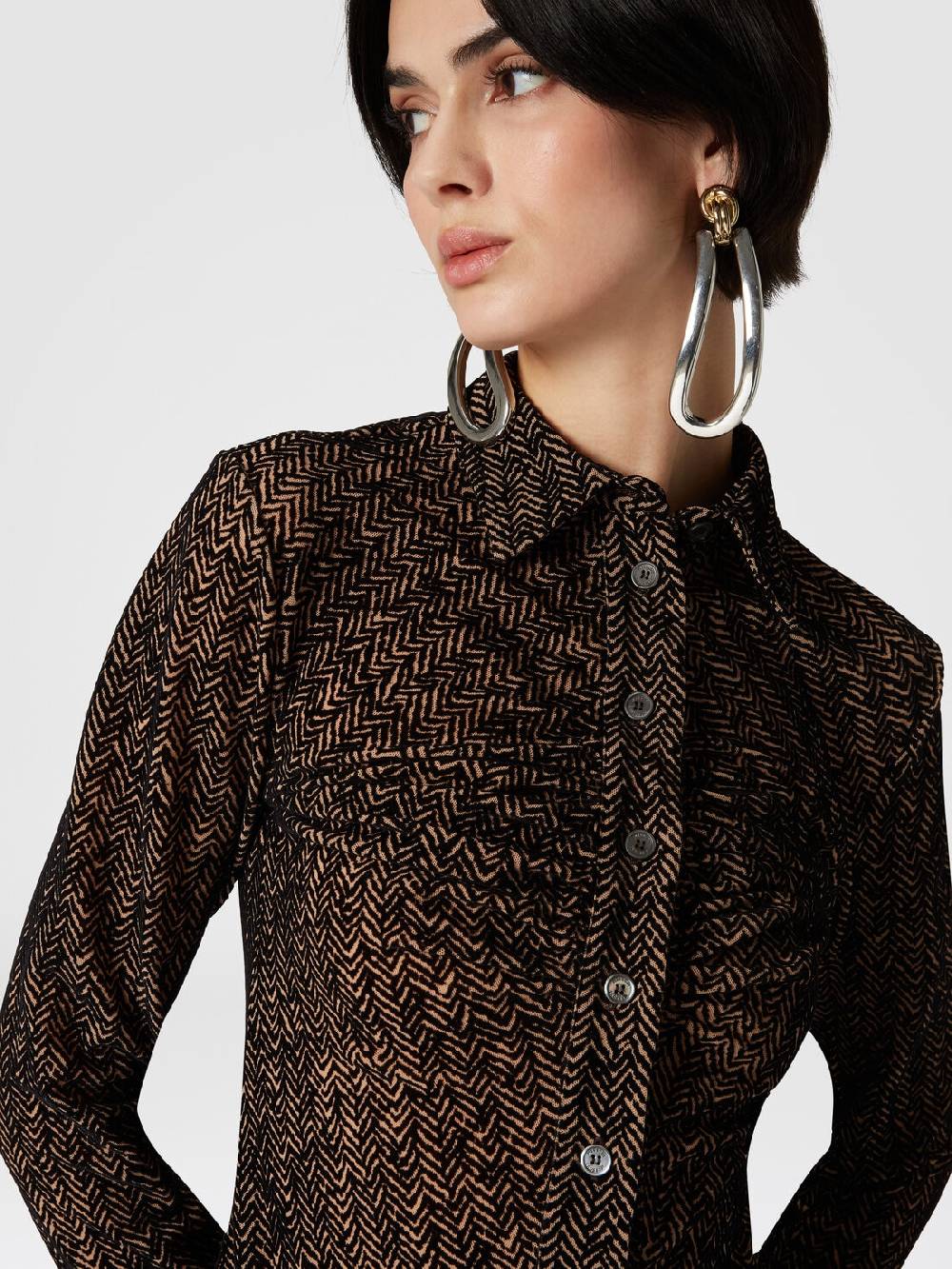 Missoni Camicia in tulle zig zag con arricciatura Offerta per la Festa della Mamma