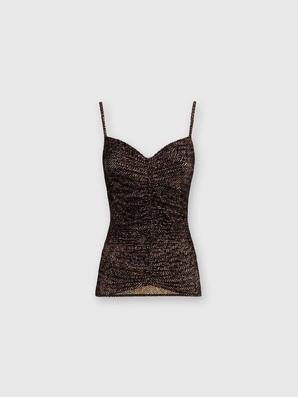 Missoni Canottiera in tulle zig zag con arricciatura Offerta San Valentino