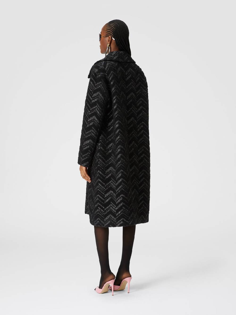 Missoni Cappotto in maglia bouclé con chevron lamé Offerta Anniversario