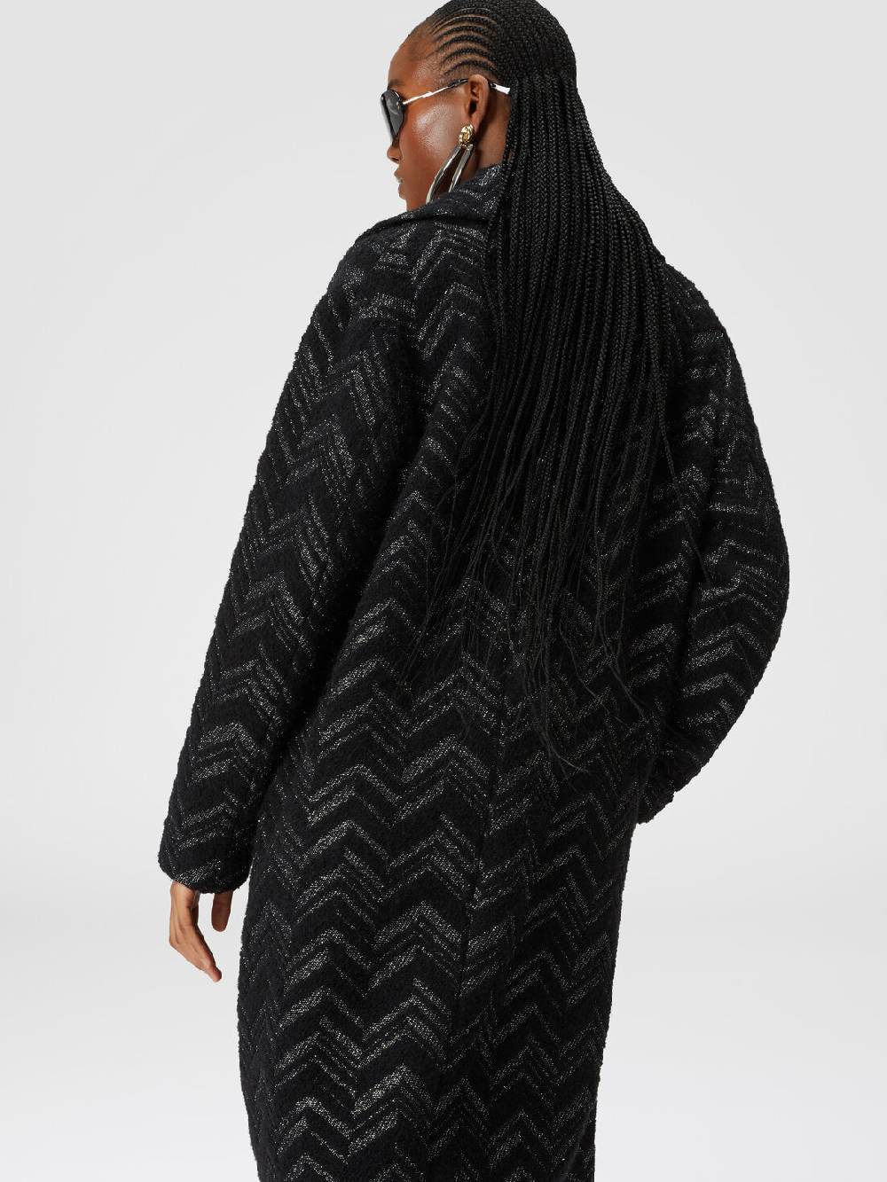 Missoni Cappotto in maglia bouclé con chevron lamé Offerta Anniversario