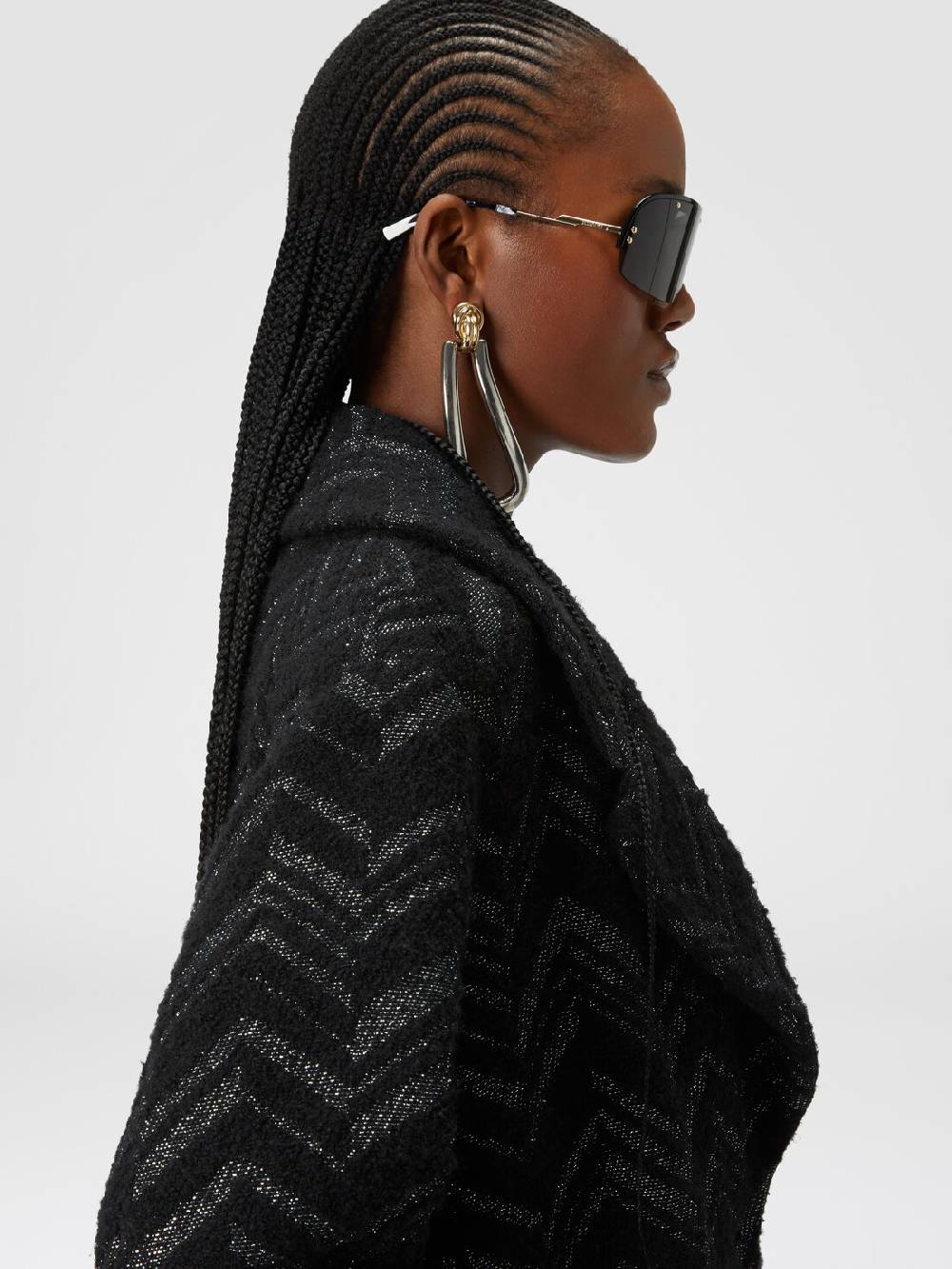 Missoni Cappotto in maglia bouclé con chevron lamé Offerta Anniversario
