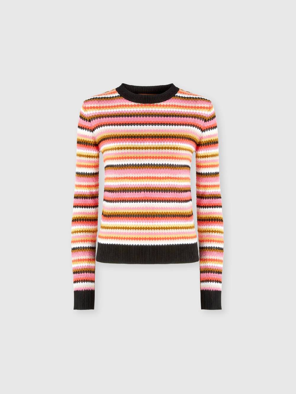 Missoni Pullover girocollo in lana e viscosa a righe Latest fashion