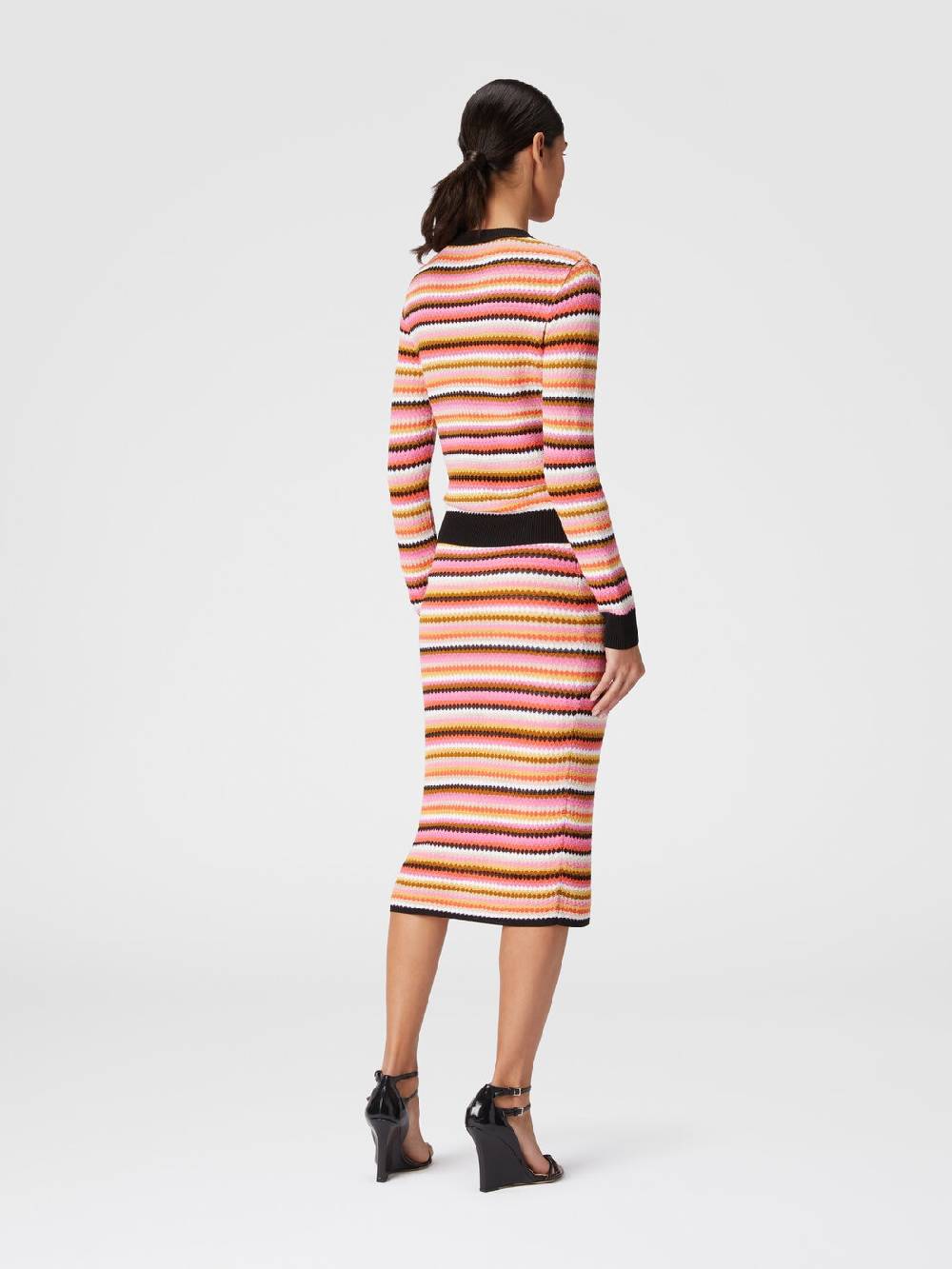Missoni Pullover girocollo in lana e viscosa a righe Latest fashion