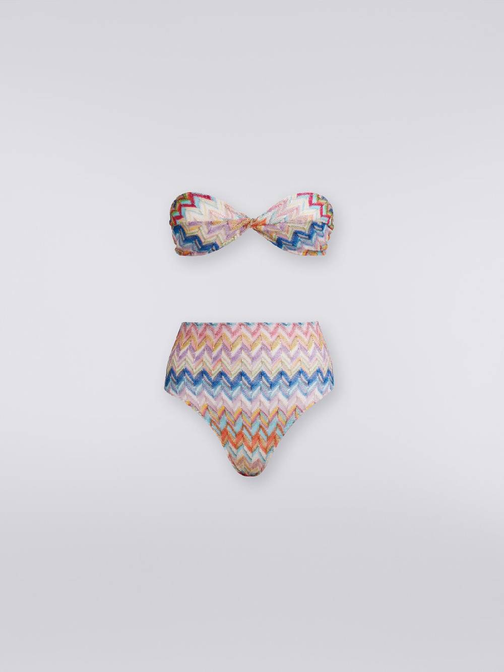 Missoni Bikini in viscosa e lurex con top torchon e slip alto Nuovi prodotti